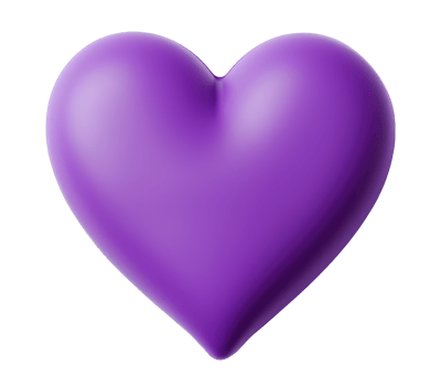 Purple Matte Heart png