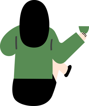 A woman hold a cup png