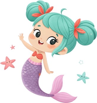 Magical mermaid illustration for ocean and fantasy projects. . png