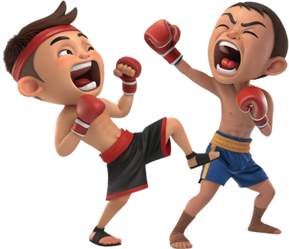 Stunning Fighter Clipart for Muay Thai Action Art, . png