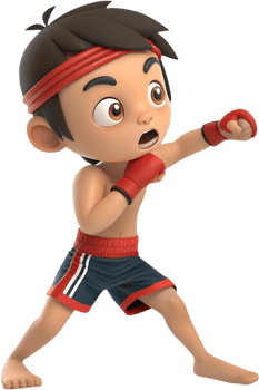 Stunning Dynamic Fighter in Muay Thai Clipart, . png