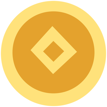 a yellow and traditional coin png
