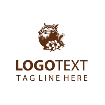 Coconut Pulse Logo Design vector