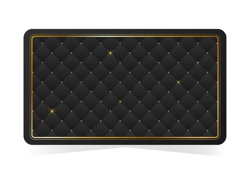 Premium black and gold VIP card design. Leather background with copy space. illustration on transparent background vector
