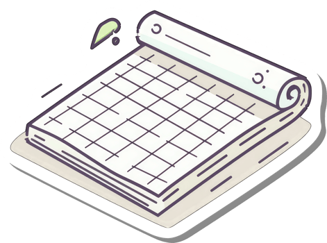 Rolled Gridded Paper Notebook Ready For Notes png