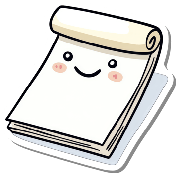 Happy Smiling Cartoon Notepad Character Illustration png