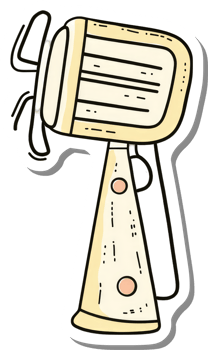 A Vintage Handheld Electric Mixer Design png