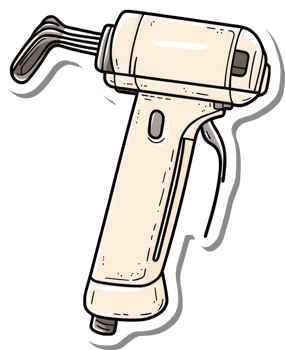 A cream colored handheld cosmetic applicator device png