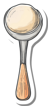 A Stylish Wooden Handled Ice Cream Scoop png