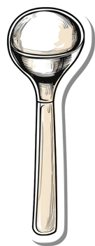 Hand Drawn Illustration Of A Simple Wooden Mortar And Pestle png