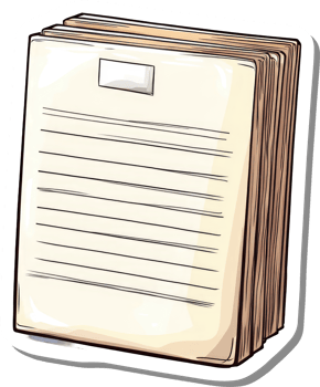 Stack of Lined Paper Documents Ready For Notes png