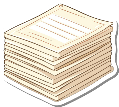 A Stack of Blank Lined Papers Ready For Notes png