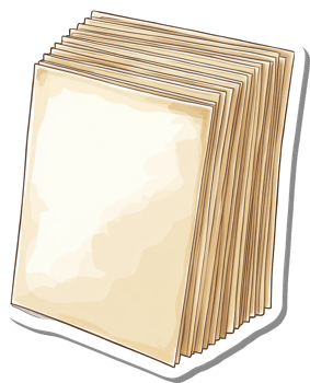 A Stack of Blank Tan Paper Sheets png