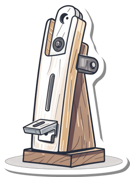 Wooden Device with Rotating Mechanism and Tray png