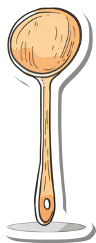 Wooden Cooking Spoon Illustration Design png