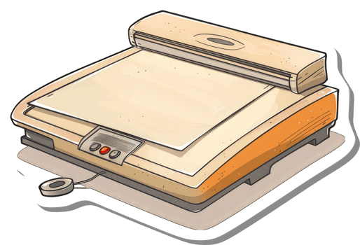 Retro Scanner Machine Digital Document Image Processing Device png