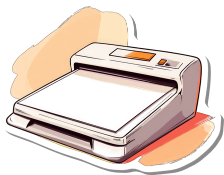 Retro Scanner Ready For Document Digitization png