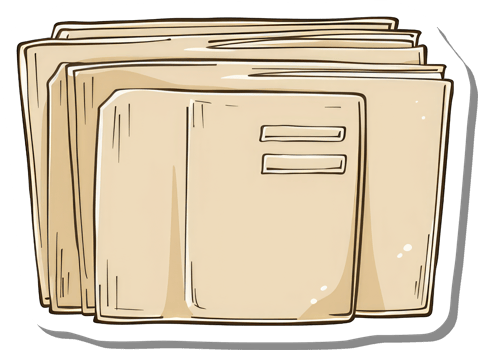 Stack of Beige Envelopes Ready for Mailing png