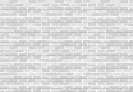 Horizontal white brick wall vector