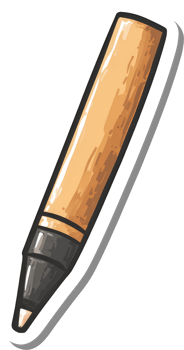 A Cartoon Drawing of a Tan Marker Pen png