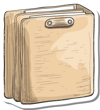 A Beige Folder Contains Important Documents and Papers png