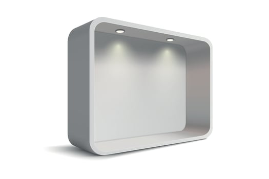 Modern Display Box with Recessed Lights vector