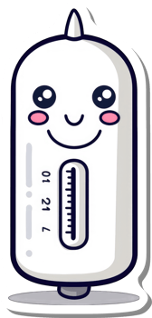 Cute Cartoon Thermometer Showing Temperature Reading png