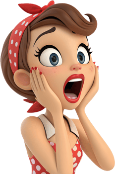Pin-up girl showing a fierce personality. . png