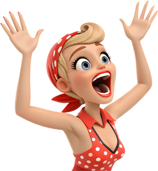 Pin-up girl dazzling in vintage aesthetics. . png