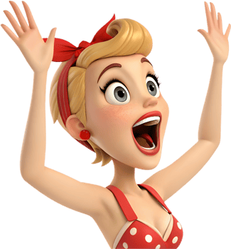 Pin-up girl showing off classic chic. . png