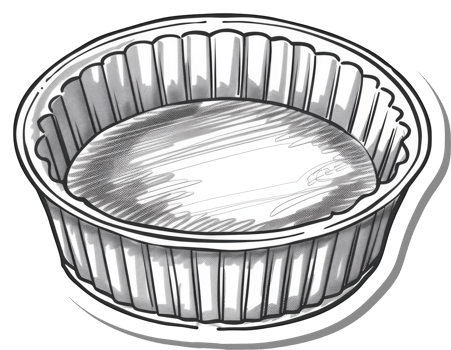 A Fluted Disposable Aluminum Baking Cup png