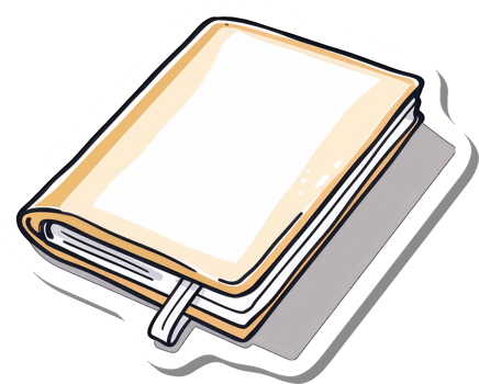 A Closed Tan Notebook With A White Bookmark png