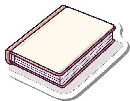 A Closed Book Is Shown In Isometric View png