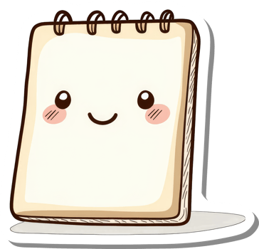 Cute Cartoon Notepad With A Happy Face png