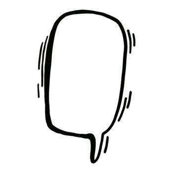 Cute crayon frame speech bubble png