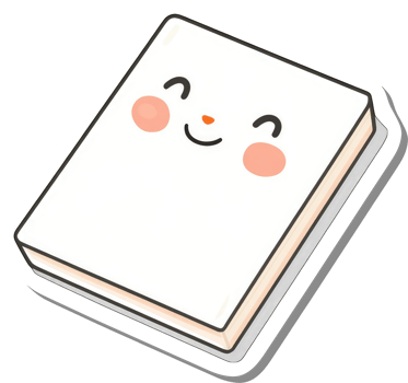 Happy Book Character Square Smiling Face png