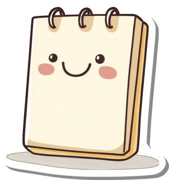 Happy Spiral Notebook Smiling Cartoon Character png