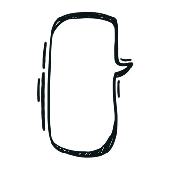 Hand drawn chalk pencil dialog balloon png