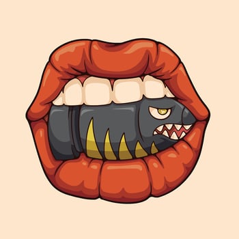 Sexy Lips Bullet illustration vector