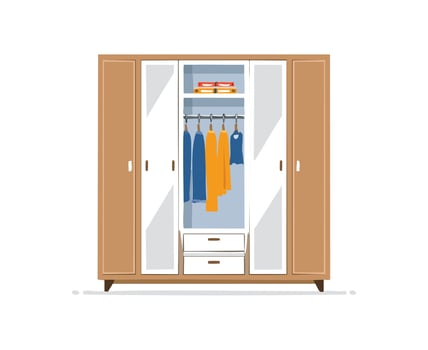 A Wardrobe simple illustration vector