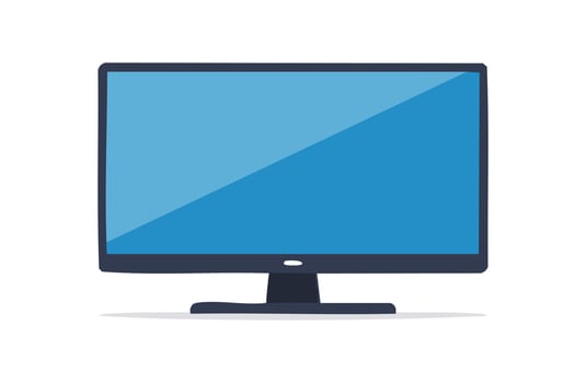 A AI Smart TV simple illustration vector