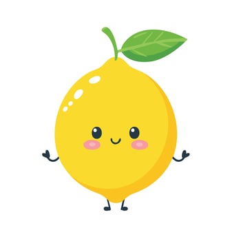 A cute Lemon fruit illustration vector
