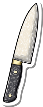 A Stylish Kitchen Knife Design Illustration png