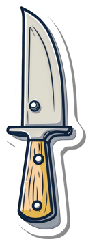 A Cartoon Illustration Of A Hunting Knife png