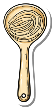 Wooden Spoon Holds Noodles Pasta Cooking Utensil png