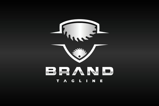 security circular saw logo vector