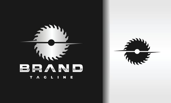 circular saw slice logo vector