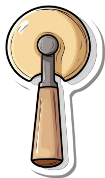 A Cartoon Illustration Of A Pizza Cutter png