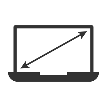 A laptop with an arrow pointing up on it png
