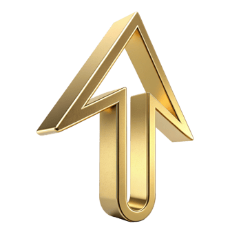 Luxurious Gold Arrow for Web and Apps png